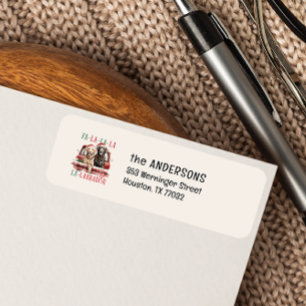 LABRADORS SUR LE CAMION ROUGE FA LA CHRISTMAS