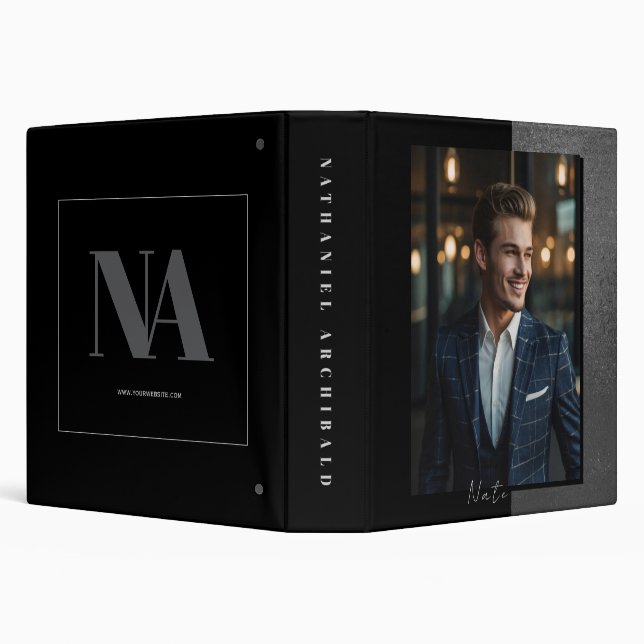 LaBrea Model Modelling Portfolio | Metallic Grey Binder (Background)