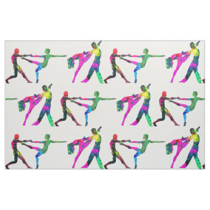 L'abrégé sur personnes de danse colore le tissu