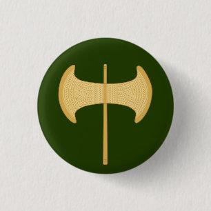 Labrys: Ancient double-headed axe 1 Inch Round Button
