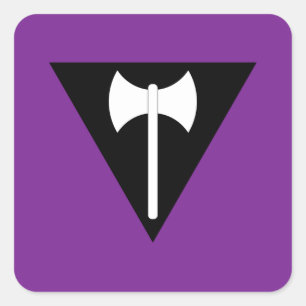 Labrys Lesbian Flag Square Sticker