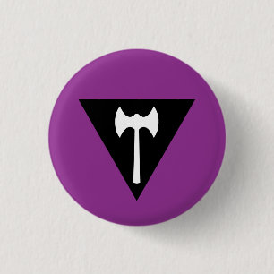 Labrys Lesbian Pride Flag Badge 1 Inch Round Button