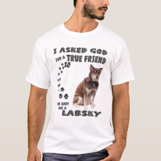 Labsky Quote Mom, Siberian Retriever Dad Print, Hu T-Shirt