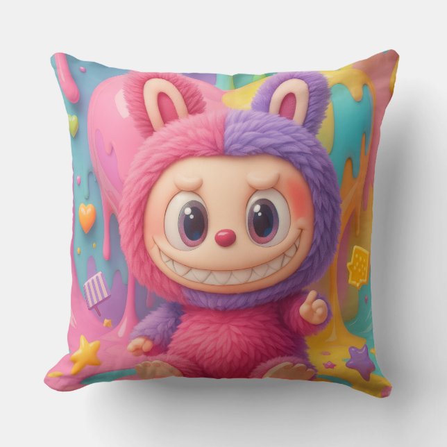 Labubu Throw Pillow (Front)
