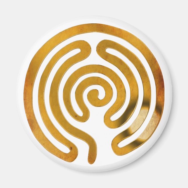 labyrinth antique gold | make your own background magnet (Front)