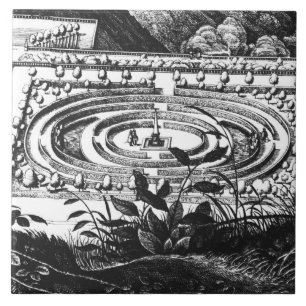 Labyrinth at Heidelberg, Hortus Palatinus (engravi Tile