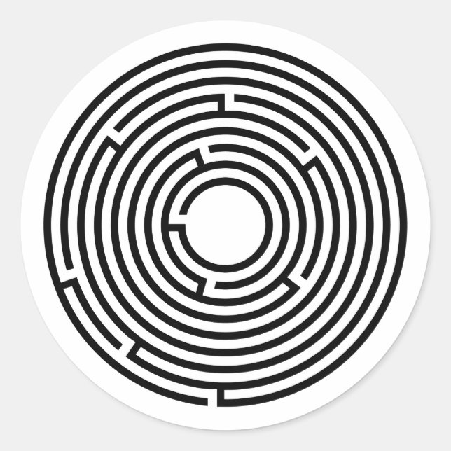Labyrinth Classic Round Sticker (Front)