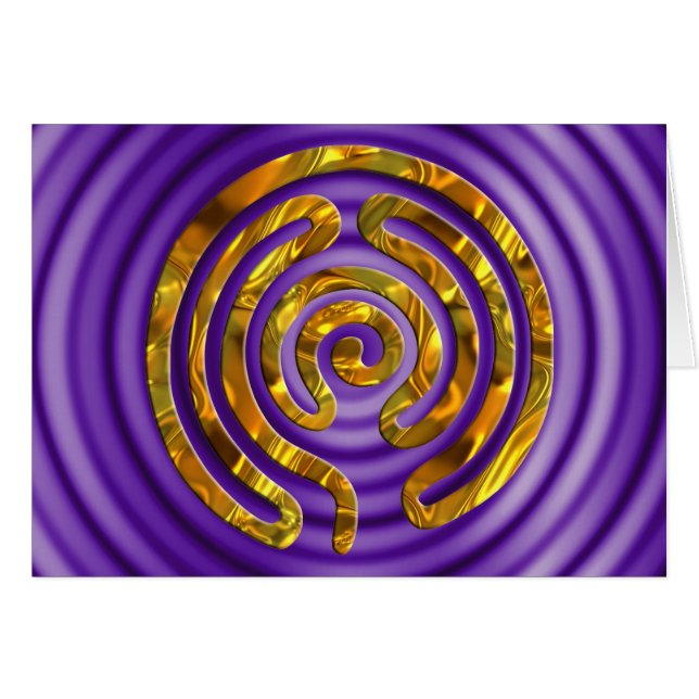 Labyrinth GOLD | violet ripples (Front Horizontal)