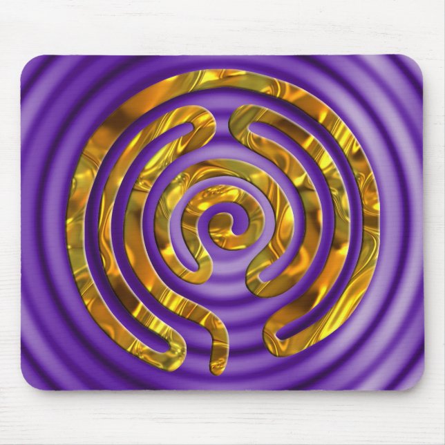 Labyrinth GOLD | violet ripples Mouse Pad (Front)