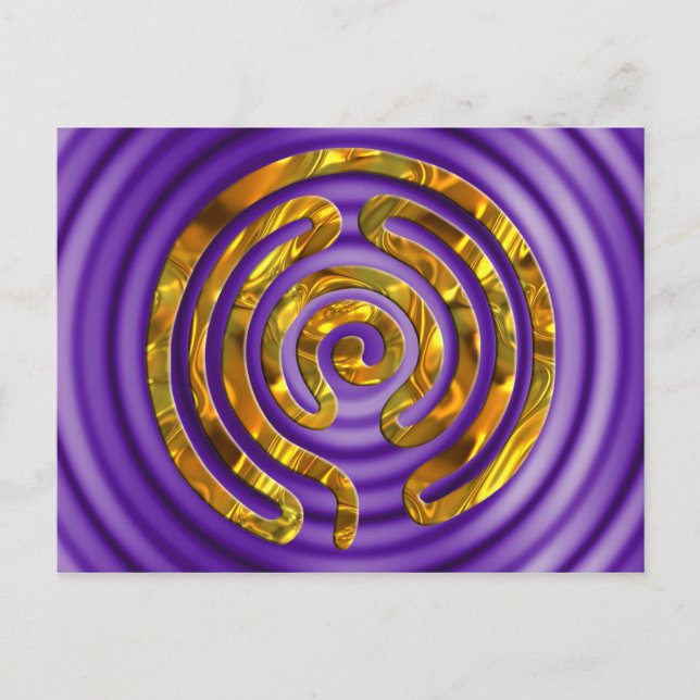 Labyrinth GOLD | violet ripples Postcard (Front)