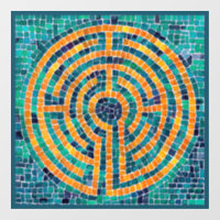 LABYRINTH II 12x12 Window Cling