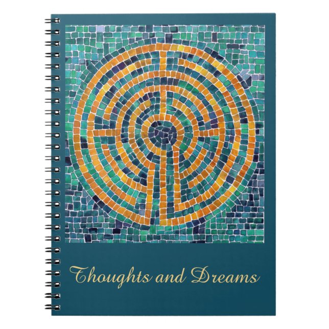 LABYRINTH II 6.5x8.75 Spiral Notebook + Text (Front)