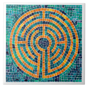 LABYRINTH II 6x6 Carreaux en céramique - Blanc