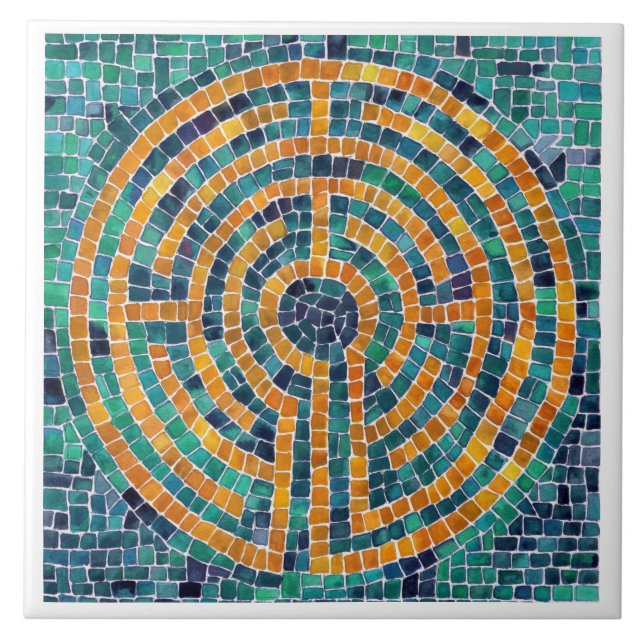 LABYRINTH II 6x6 Carreaux en céramique - Blanc (Devant)