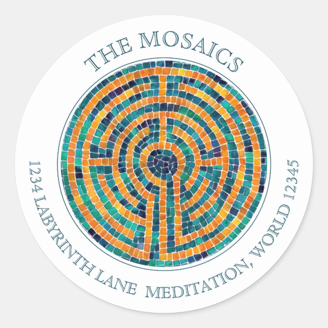 LABYRINTH II Large Address Envelope Seals - White  (Front)