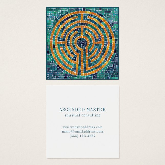 LABYRINTH II Square Business Card  (Front & Back)