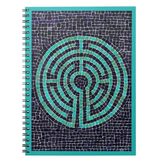 LABYRINTH III 6.5x8.75 Spiral Notebook - Turquoise (Front)