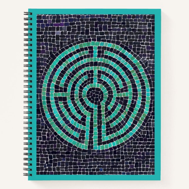 LABYRINTH III 8,5x11 Carnet spiral - Turquoise (Devant)