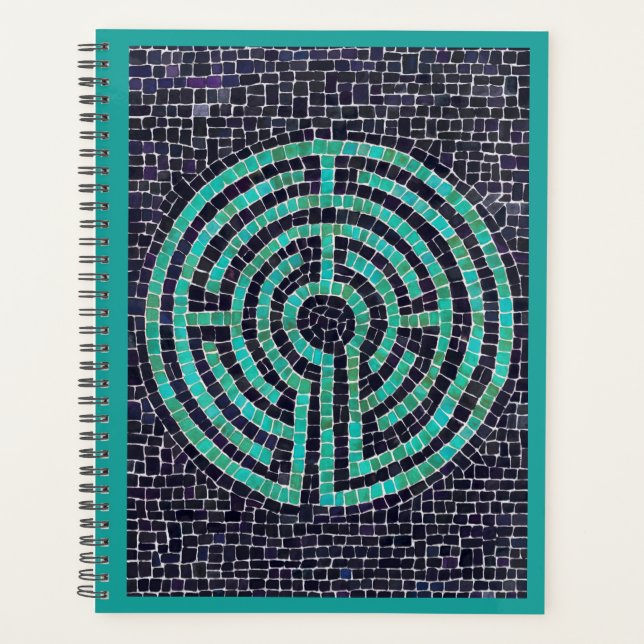 LABYRINTH III 8.5x11 Planner / Turquoise (Front)