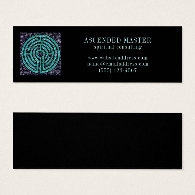 LABYRINTH III Mini Business Card - Black (Front & Back)