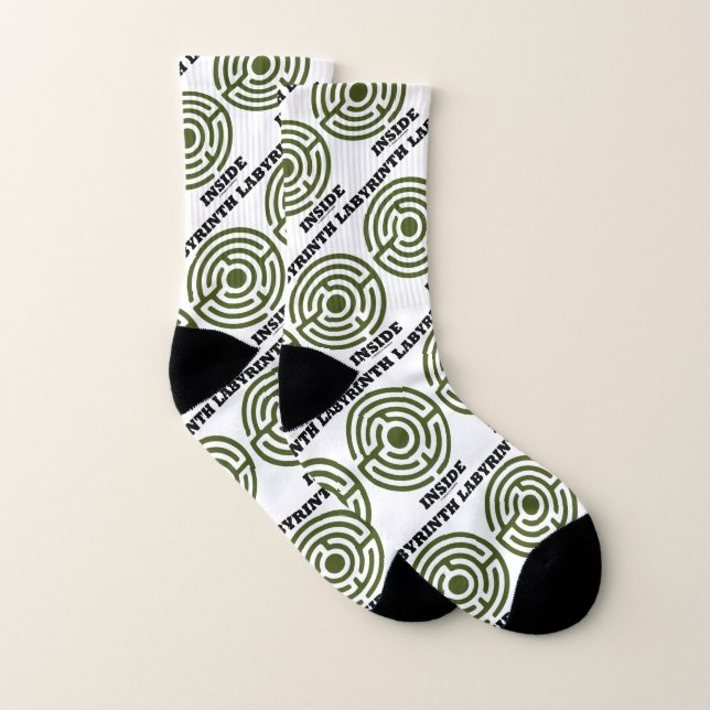 Labyrinth Inside Psyche Psychological Humour Socks (Pair)