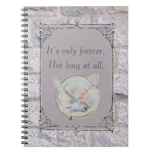 Labyrinth It’s Only Forever Owl Notebook (Front)