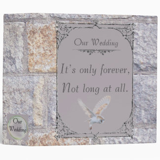 Labyrinth It’s Only Forever Wedding Owl Binder
