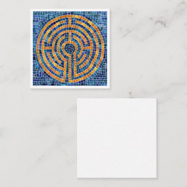 LABYRINTH IV 2.5x2.5 Blank Flat Card - White (Front/Back)
