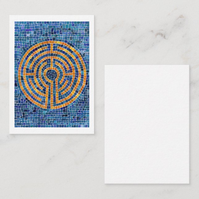 LABYRINTH IV 3.5x2.5 Carte blanche à plat - blanc (Devant / Derrière)