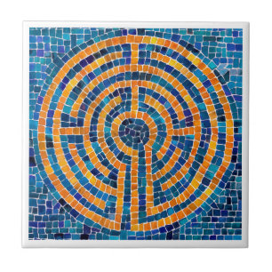 LABYRINTH IV 4.25x4.25 Ceramic Tile - White