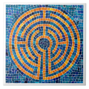 LABYRINTH IV 6x6 Carreaux en céramique - Blanc