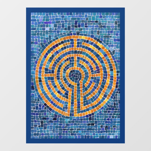 LABYRINTH IV 8x11 Window Cling - Blue (Sheet)