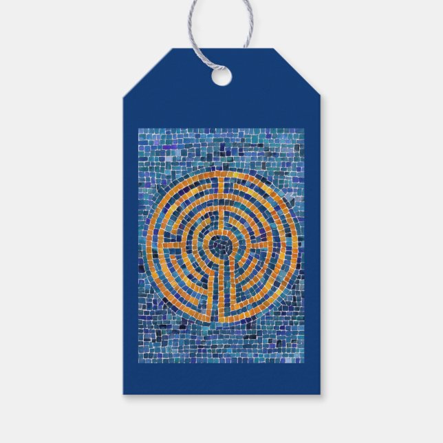 LABYRINTH IV Gift Tags - Blue (Front)