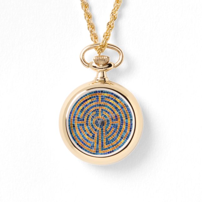 LABYRINTH IV Gold Necklace Watch (Front)