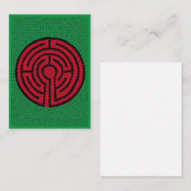 LABYRINTH IX 3.5x2.5 Flat Note Card (Front/Back)