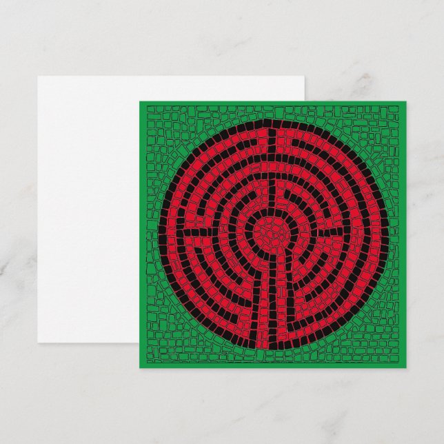 LABYRINTH IX 5.25" Square Blank Flat Card (Front/Back)