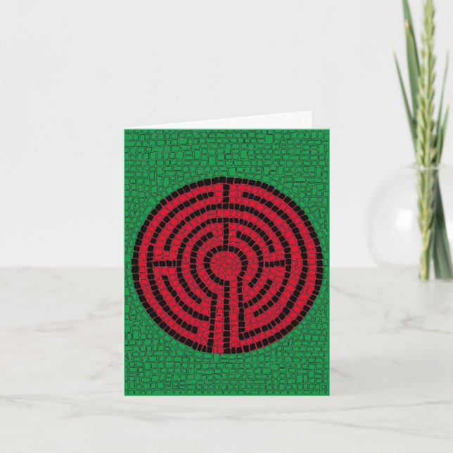 LABYRINTH IX Christmas Note Card (Front)