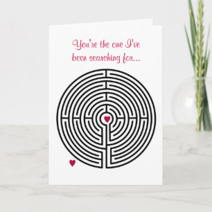 Labyrinth Love Valentine's Day Holiday Card