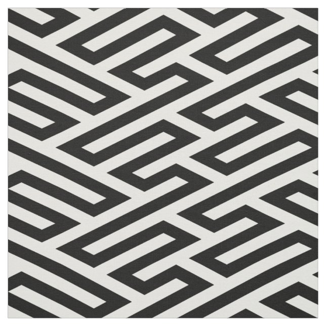 Labyrinth Maze Geometric Fabric (Swatch)