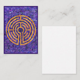 LABYRINTH MOSAIC 3.5x2.5 Flat Note Card 
