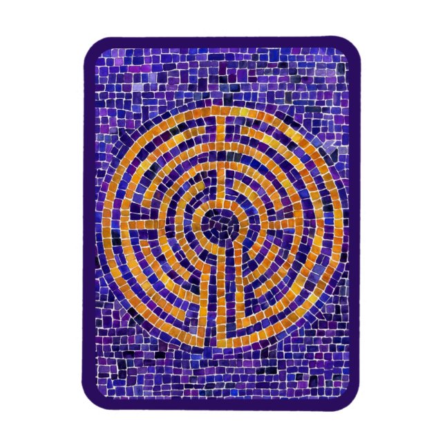 LABYRINTH MOSAIC 3x4 Flexible Magnet - Purple (Vertical)