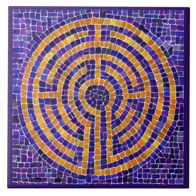 LABYRINTH MOSAIC 6x6 Carreaux en céramique - Viole (Devant)