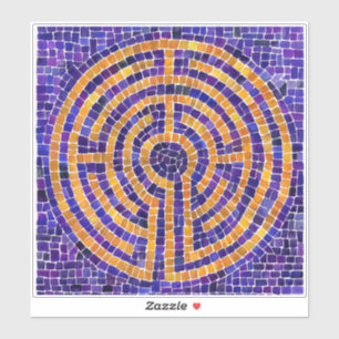 LABYRINTH MOSAIC 8x8 Vinyl Sticker