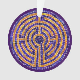 LABYRINTH MOSAIC Acrylic Circle Ornament