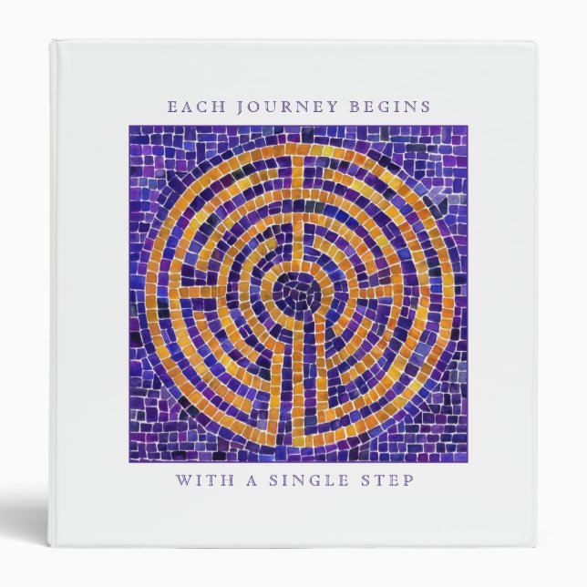 LABYRINTH MOSAIC Binder - White (Front)