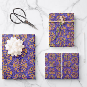 LABYRINTH MOSAIC Flat Sheet Wrapping Paper