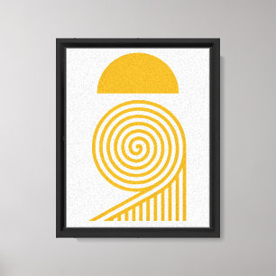 Labyrinth of Light – Sun and Golden Spiral Canvas Print