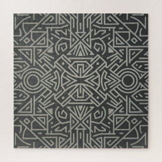 Labyrinth of Lines | Tribal Geometric Pattern Jigs Jigsaw Puzzle