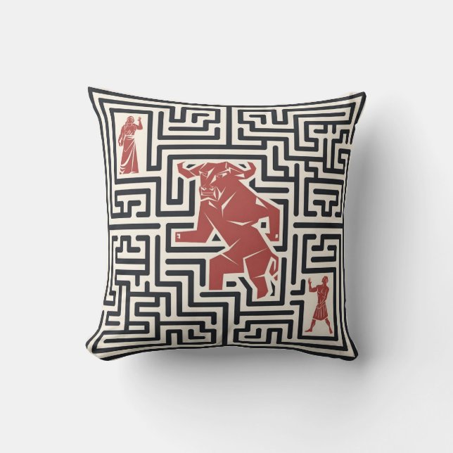 Labyrinth of the Minotaur Cushion (Front)