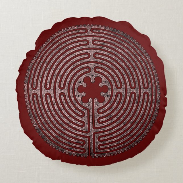 Labyrinth Round Pillow (Front)